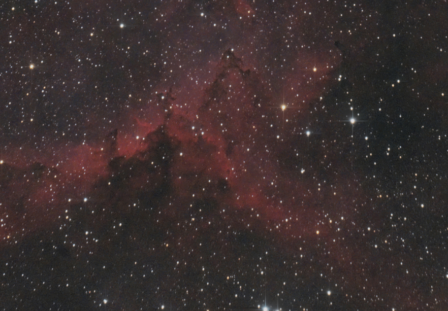 Dunkelnebelbereiche im IC1805 Herznebel | (c) Marcel Kluge