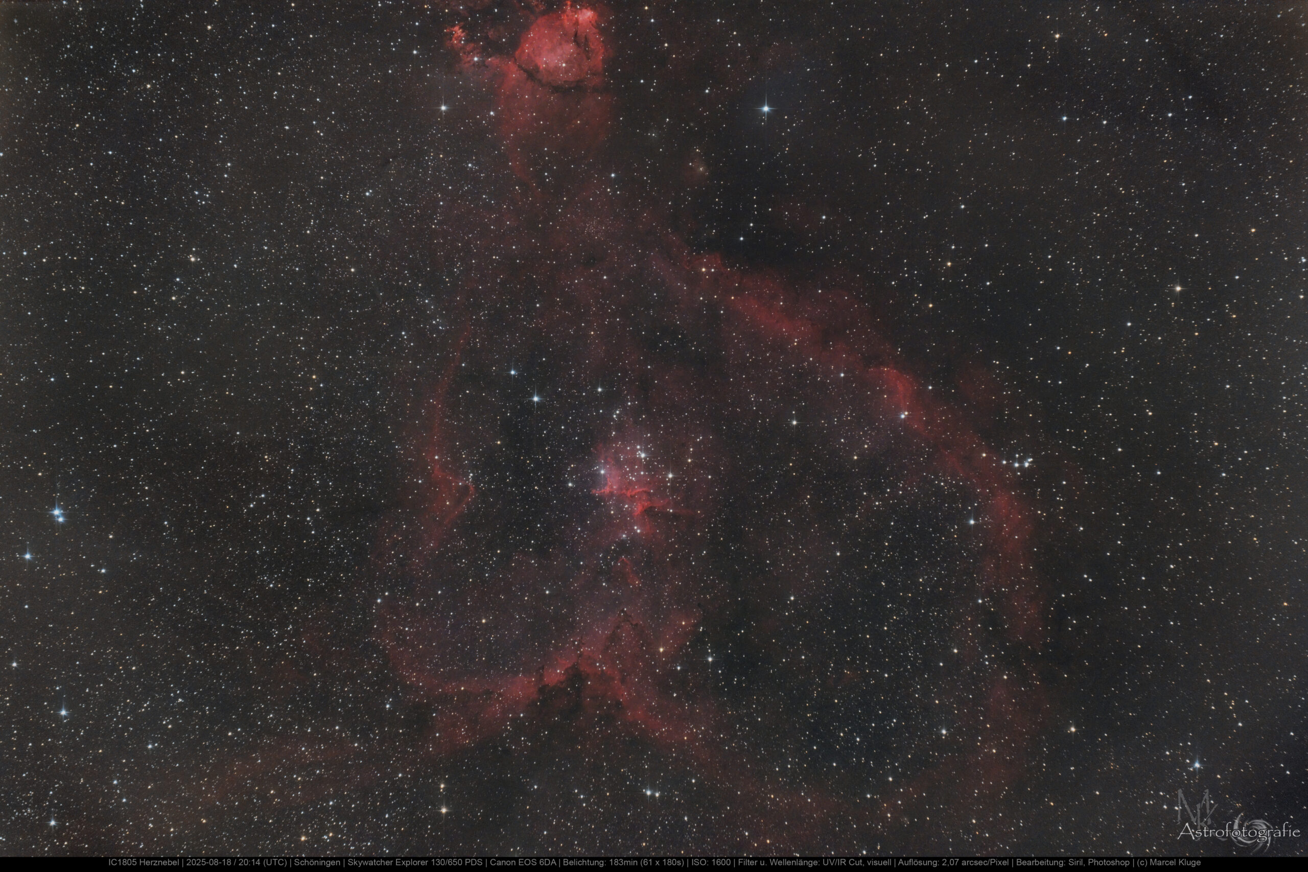 IC1805 Herznebel im Sternbild Kassiopeia | (c) Marcel Kluge