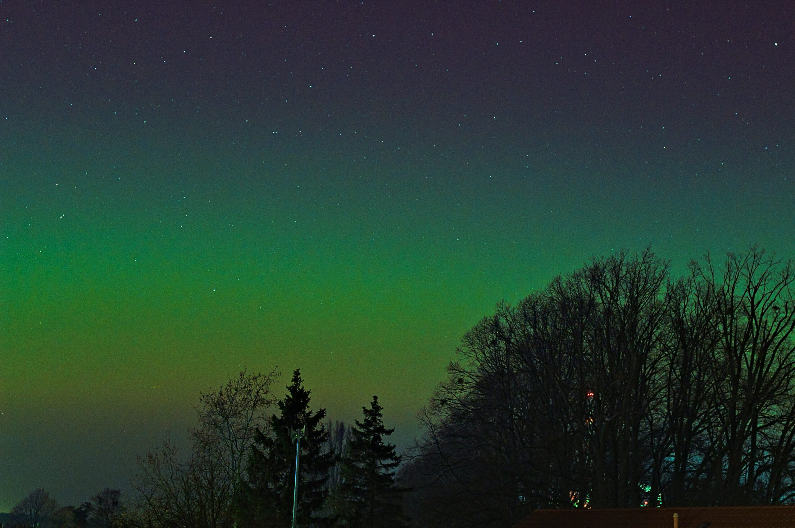 Polarlichter über Schöningen (Deutschland)