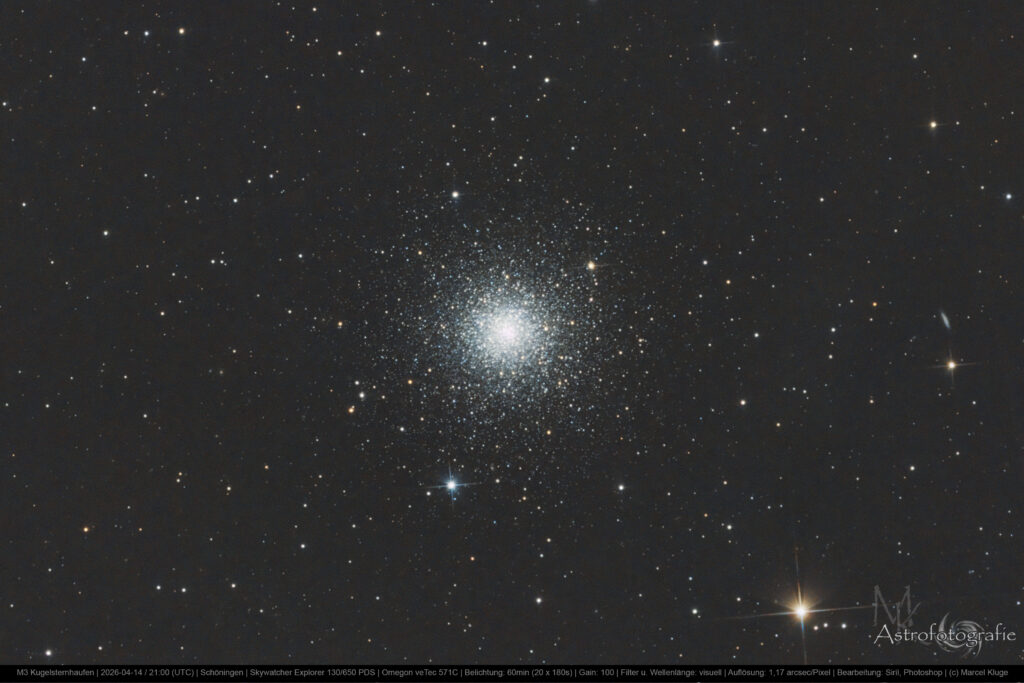 M3 Kugelsternhaufen: Exp 1h, HDR